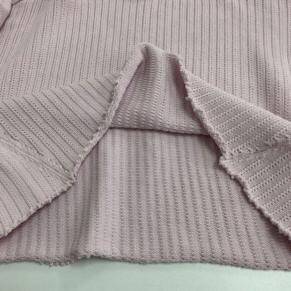 J Brand Sweater Womens S Small Lilac Knit Mock Neck Drop Shoulder Boxy Cropped - Picture 11 of 14